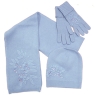 Зимний комплект Шапка, перчатки, шарф Цвет: голубой Венера 2009 г ; Упаковка: пакет инфо 10115b.