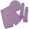 Зимний комплект Шарф, берет, перчатки Цвет: серо-фиолетовый Венера 2009 г ; Упаковка: пакет инфо 10119b.