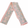 Шарф, цвет: серо-розовый, 45 см х 160 см Шарф Венера 2009 г ; Упаковка: пакет инфо 2615c.