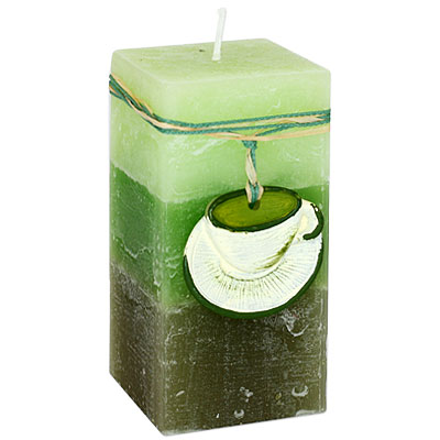 Свеча прямоугольная "Зеленый чай", 14 см см Изготовитель: Польша Артикул: 00000005285 инфо 2886c.