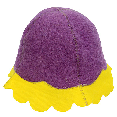 Шапка для сауны "Дизайнерская", цвет: фиолетовый, желтый см Производитель: Россия Артикул: Г6285 инфо 8468c.