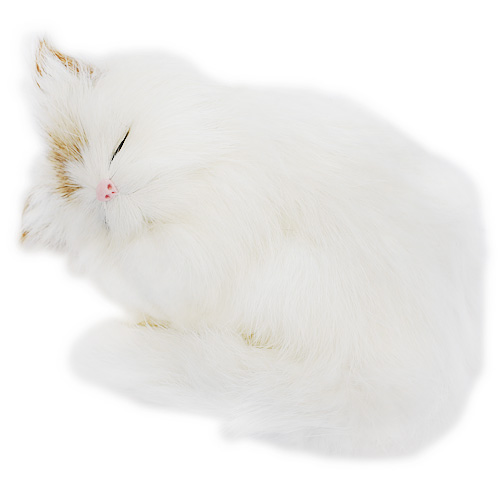 Спящий котенок, цвет: белый С238-bw Подарки, сувениры, оригинальные решения Petz 2009 г ; Упаковка: коробка инфо 9009c.