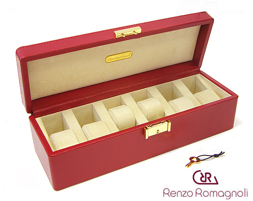 Шкатулка для 6 часов Цвет: красный Шкатулка Renzo Romagnoli 2007 г ; Упаковка: коробка инфо 9088c.