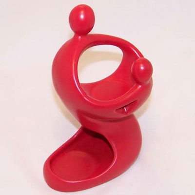 Подсвечник "Мать и дитя", цвет: красный керамика Производитель: Россия Артикул: 90445 инфо 7867d.