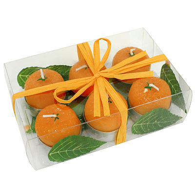 Набор свечей ароматизированных "Апельсины", 6 шт 18053 оставляйте горящую свечу без присмотра инфо 7917d.
