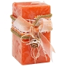 Свеча с бантом Цвет: оранжевый, 10 см Свеча Нингво Ши Ждиангбей 2009 г ; Упаковка: пакет инфо 8075d.