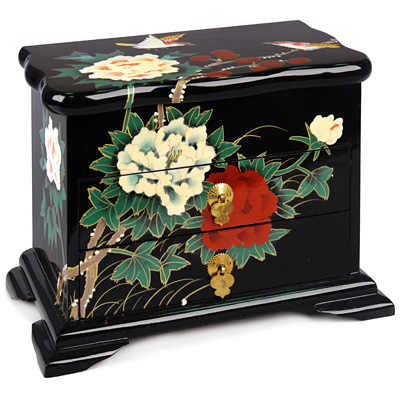 Комод для ювелирных украшений, цвет: черный Шкатулка Zebra Sun Ltd 2010 г ; Упаковка: коробка инфо 8396d.