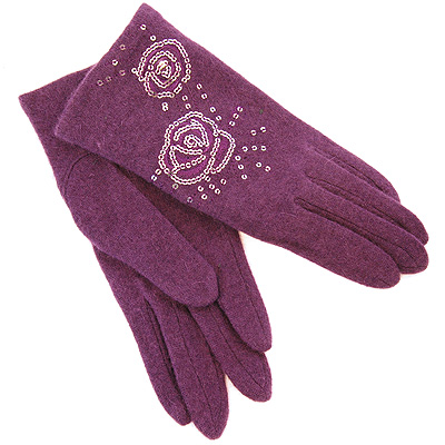 Перчатки женские Цвет: фиолетовый Перчатки Венера 2009 г ; Упаковка: пакет инфо 8661d.