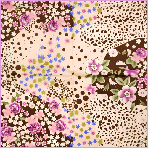 Шейный платок Цвет: розовый, 53 см х 53 см Платок Венера 2009 г ; Упаковка: пакет инфо 8700d.
