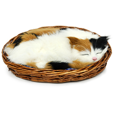 Кошка спящая в корзине C267-ca Подарки, сувениры, оригинальные решения Petz 2010 г ; Упаковка: пакет инфо 8755d.