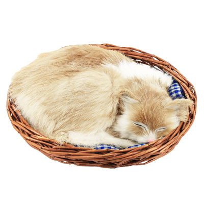 Кошка спящая в корзине C267-t Подарки, сувениры, оригинальные решения Petz 2010 г ; Упаковка: пакет инфо 8757d.