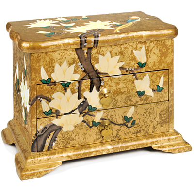Комод для ювелирных украшений, цвет: золотой Шкатулка Zebra Sun Ltd 2010 г ; Упаковка: коробка инфо 4839a.