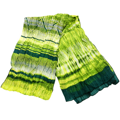 Шарф, цвет: салатовый, зеленый, 55 см х 160 см Шарф Венера 2010 г ; Упаковка: пакет инфо 5046e.